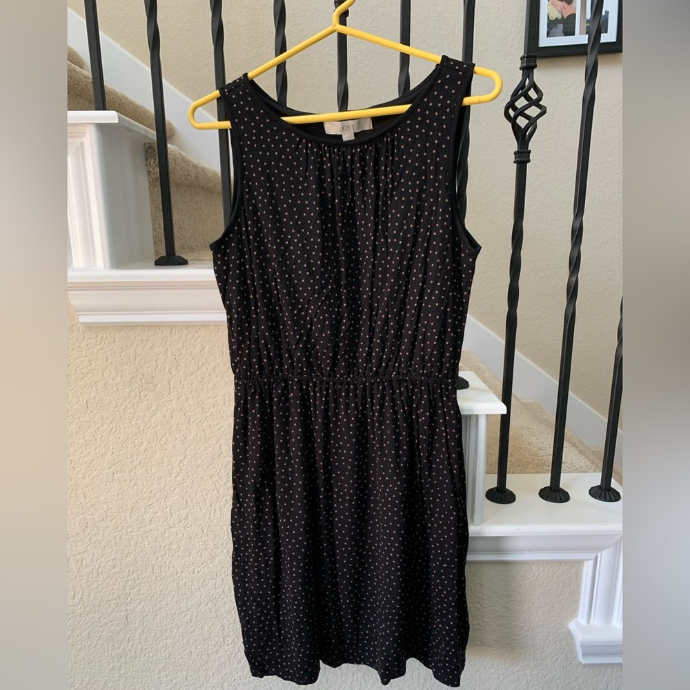 Lightweight knee length polka dot dress from LOFT